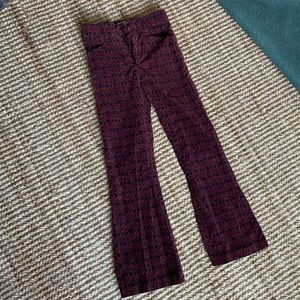 Zara Flared Velvet Print Pants